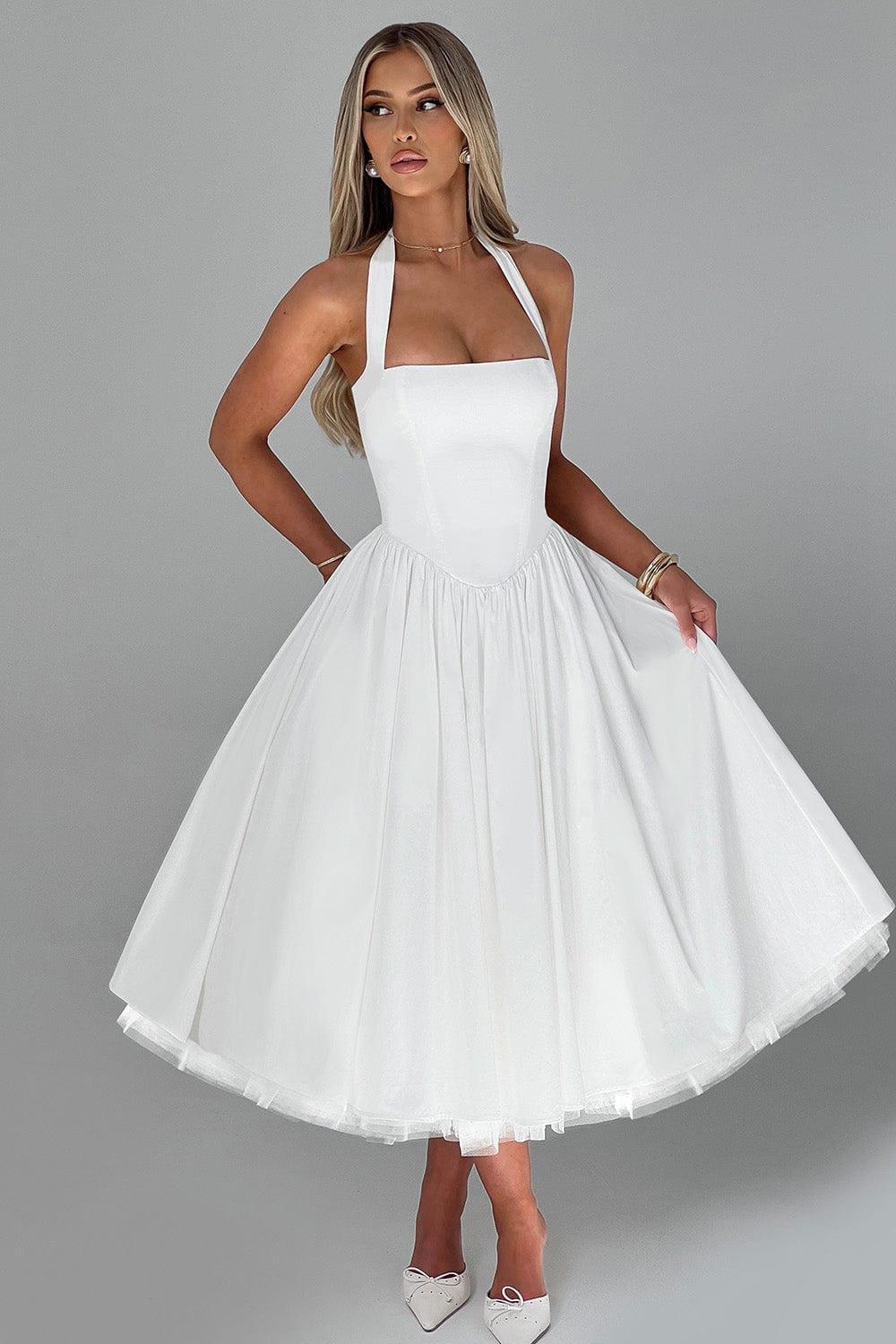 Cressida Midi Dress - Ivory