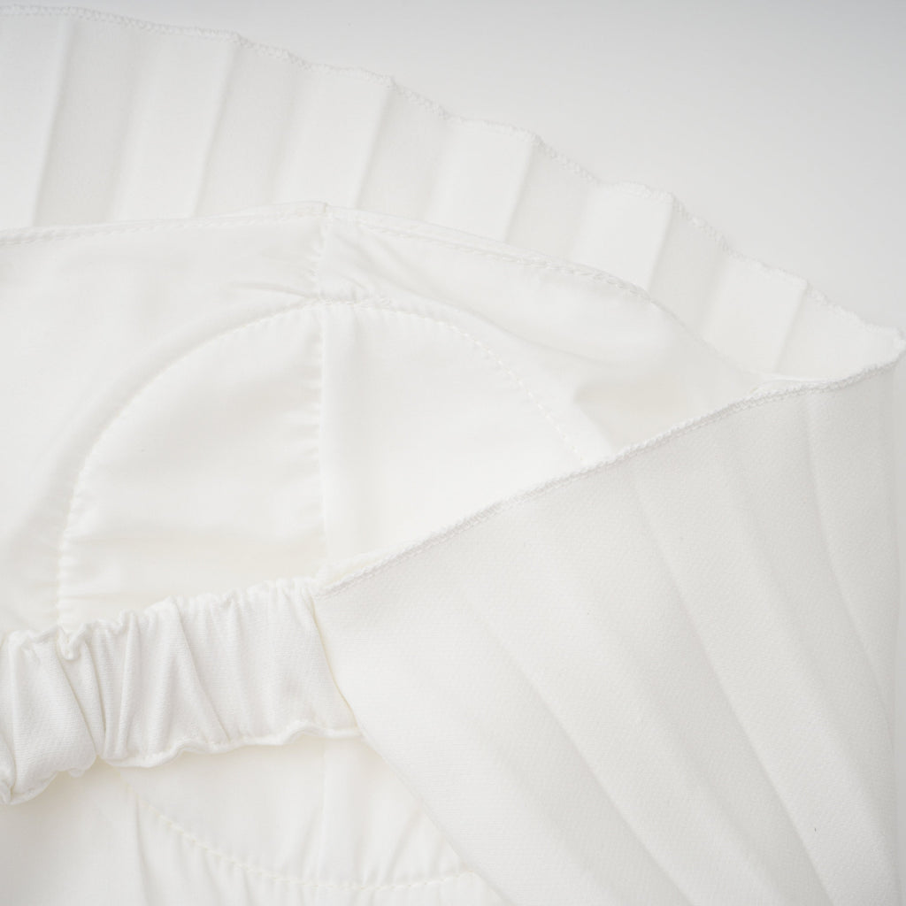 Carlotta White Shell Pleated Maxi Dress