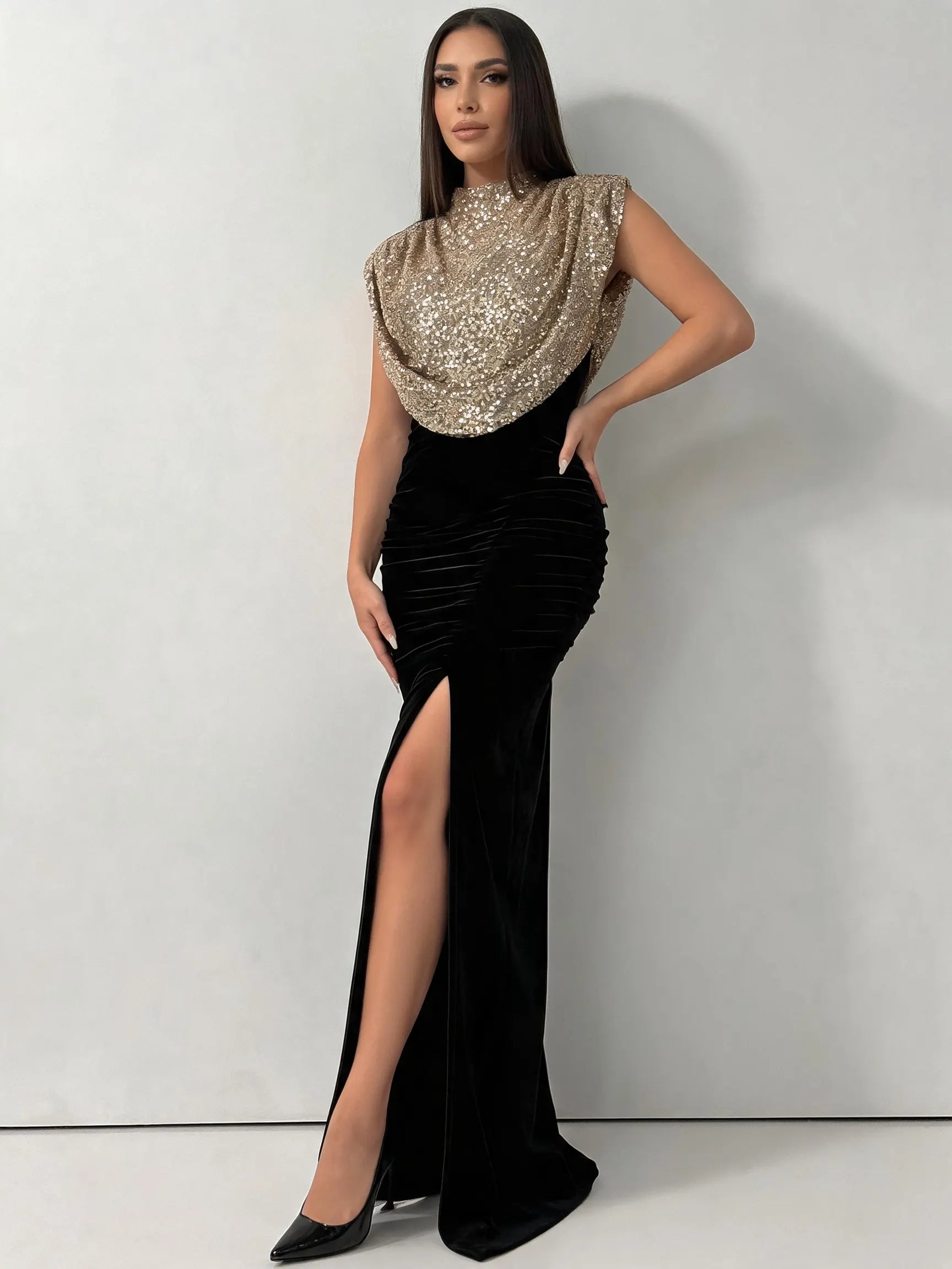 Sexy Sleeveless Stitching Party Dress