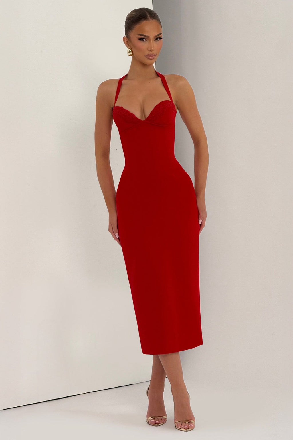 Sexy Halter Low-Cut Slim Fit Backless Dress