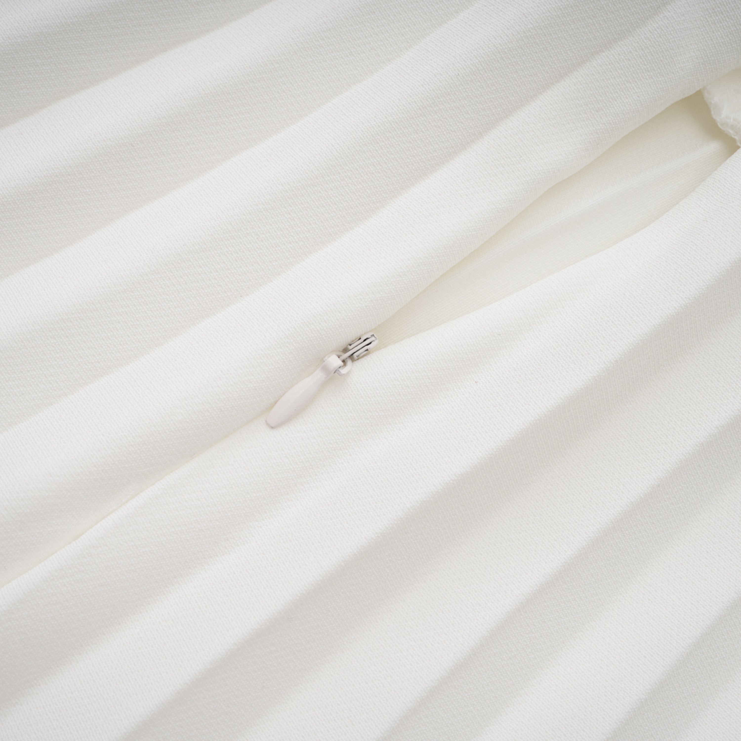 Carlotta White Shell Pleated Maxi Dress