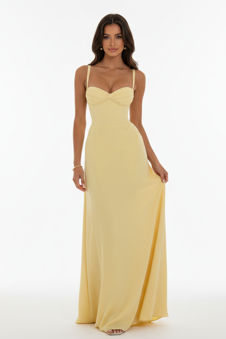 Butter Yellow Maxi Dress - White Studio