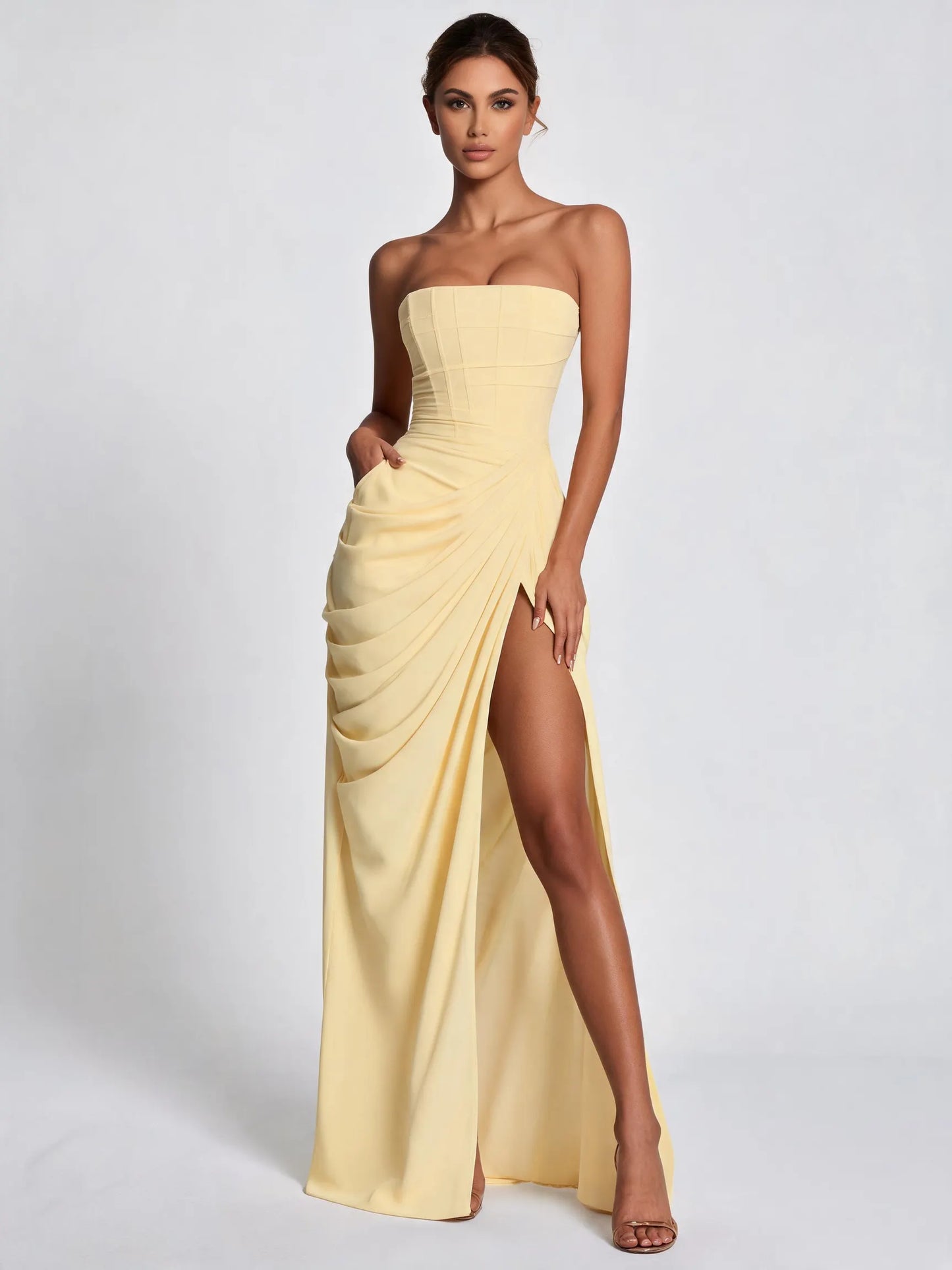 Cyra Maxi Dress - Lemon