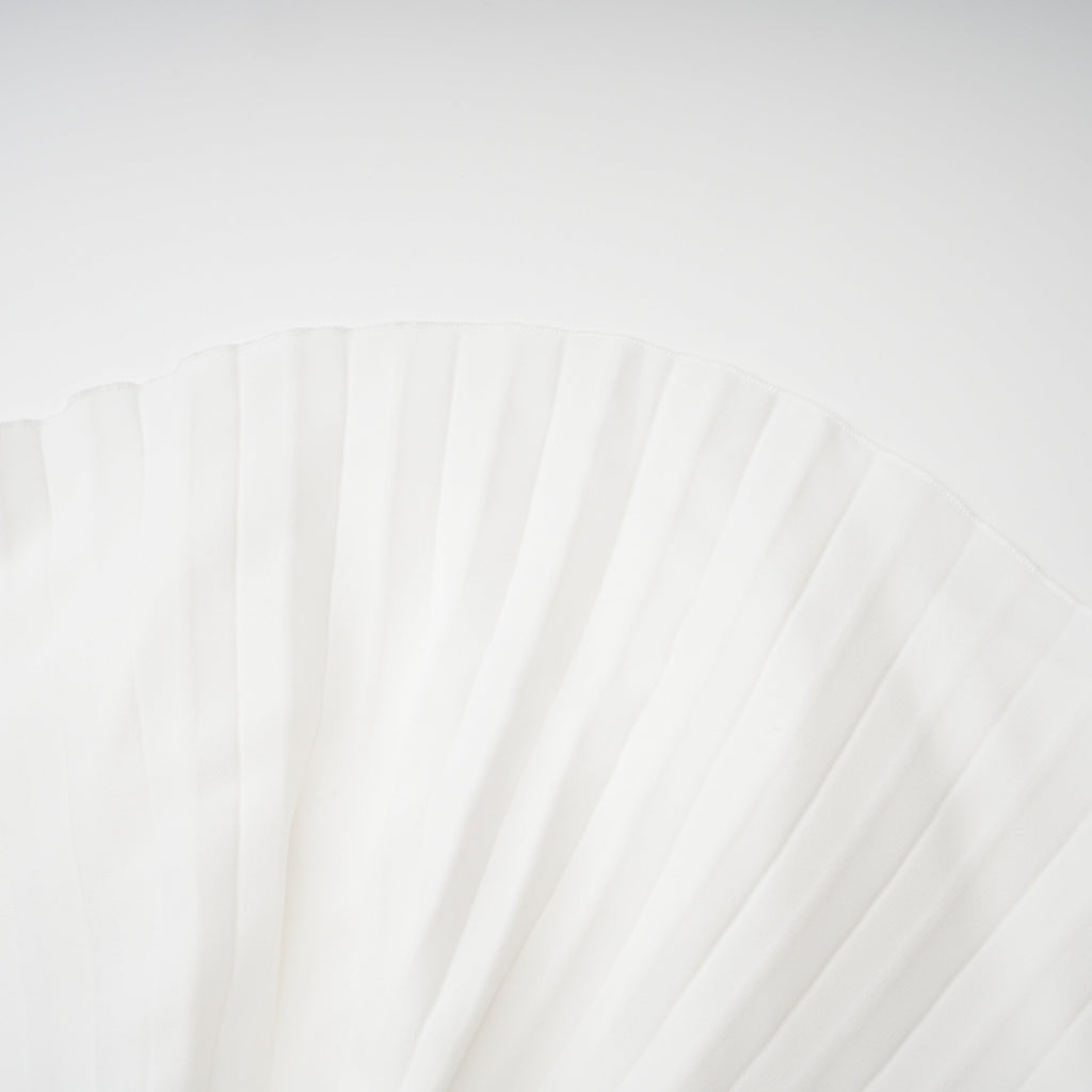 Carlotta White Shell Pleated Maxi Dress