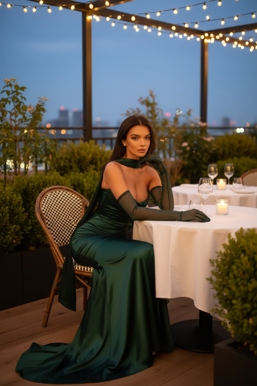 Outdoor Rooftop Restaurant Date