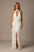 White Fringe Dress - Greige Wall Refresh